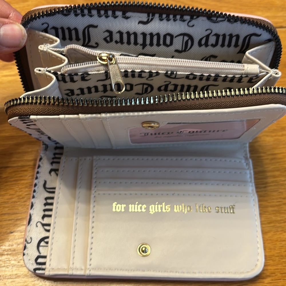 Juicy Couture Pink Tote with Matching Pouch and Zip Wallet. No dust bunnies. - Picture 5 of 15